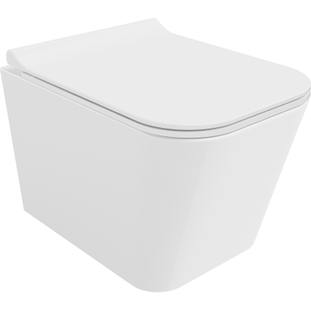 Mexen Teo wc-pott Rimless koos aeglaselt langeva õhukese kaanega, duroplast, valge läikiv - 30850700