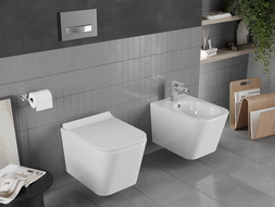 Mexen Teo Rimless WC-kulho hidastavalla slim-kannella, duroplast, valkoinen kiiltävä - 30850700