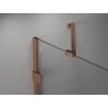 Mexen Lunar Duo shower door hinged 140 cm, transparent, brushed copper - 834D-140-000-65-00