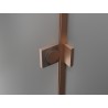 Mexen Lunar Duo shower door hinged 140 cm, transparent, brushed copper - 834D-140-000-65-00
