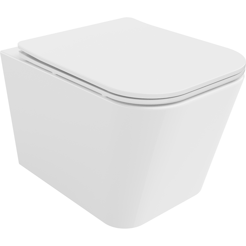 Mexen Teo inodoro wc Rimless con asiento de cierre suave slim, duroplast, blanco brillo - 30850600