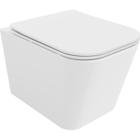 Mexen Teo WC-Schüssel Rimless mit Soft-Close-Slim-Sitz, Duroplast, Weiß Hochglanz - 30850600