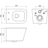 Mexen Teo WC-Schüssel Rimless mit Soft-Close-Slim-Sitz, Duroplast, Weiß Hochglanz - 30850600