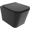 Mexen Teo cuvette WC sans rebord avec abattant slim à descente amortie, duroplast, noir mat - 30850685