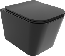 Mexen Teo wc bowl Rimless con sedile a chiusura rallentata slim, duroplast, nero opaco - 30850685