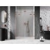 Mexen Lunar Duo shower door, swing 190 cm, transparent, brushed copper - 834D-190-000-65-00