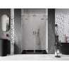 Mexen Lunar Duo porte de douche pivotante 200 cm, transparent, cuivre brossé - 834D-200-000-65-00