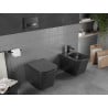 Mexen Teo cuvette WC sans rebord avec abattant slim à descente amortie, duroplast, noir mat - 30850685