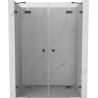 Mexen Lunar Duo drzwi prysznicowe uchylne 140 cm, transparent, gun gray szczotkowany - 834D-140-000-66-00
