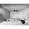 Mexen Lunar Duo drzwi prysznicowe uchylne 150 cm, transparent, gun gray szczotkowany - 834D-150-000-66-00