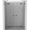 Mexen Lunar Duo porte doccia battenti 150 cm, trasparente, grigio fucile spazzolato - 834D-150-000-66-00