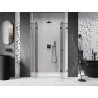 Mexen Lunar Duo 160 cm Hinged Shower Door, Transparent, Brushed Gun Gray - 834D-160-000-66-00