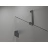 Mexen Lunar Duo portes de douche pivotantes 160 cm, transparent, gris fusil brossé - 834D-160-000-66-00