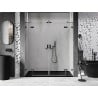 Mexen Lunar Duo porte de douche pivotante 170 cm, transparent, gris canon brossé - 834D-170-000-66-00