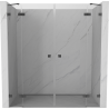 Mexen Lunar Duo portes de douche battantes 180 cm, transparent, gris canon brossé - 834D-180-000-66-00