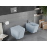 Mexen Teo cuvette WC sans rebord avec abattant à descente amortie slim, duroplast, gris-bleu mat - 30854069