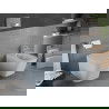 Mexen Teo cuvette WC sans rebord avec abattant à fermeture lente slim, duroplast, gris-bleu mat - 30854069