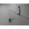 Mexen Lunar Duo Pivot Shower Doors 200 cm, Transparent, Brushed Gun Gray - 834D-200-000-66-00