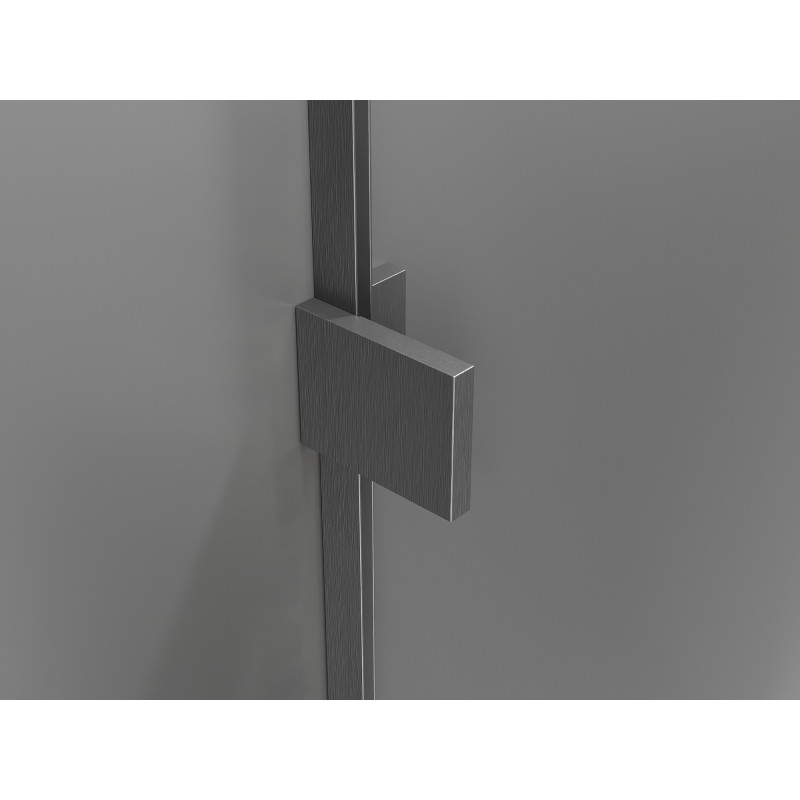 Mexen Lunar Duo Pivot Shower Doors 200 cm, Transparent, Brushed Gun Gray - 834D-200-000-66-00