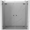 Mexen Lunar Duo Pivot Shower Doors 200 cm, Transparent, Brushed Gun Gray - 834D-200-000-66-00