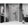 Mexen Lunar Duo drzwi prysznicowe uchylne 140 cm, transparent, czarne - 834D-140-000-70-00
