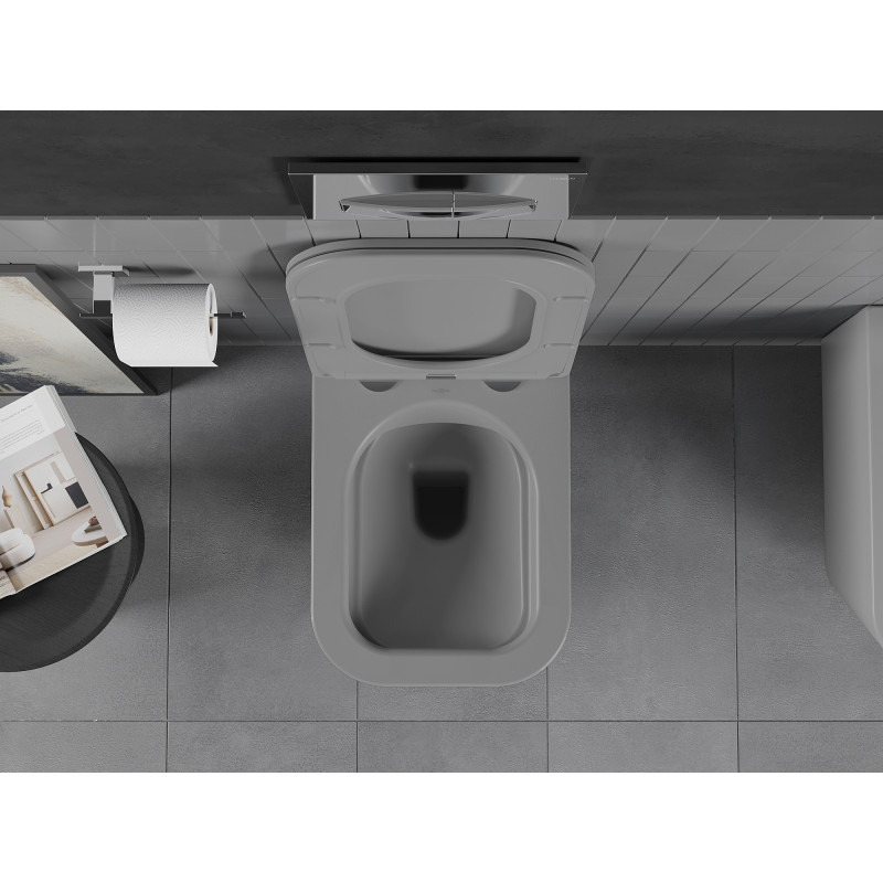 Mexen Teo rimloze wc-pot met softclose slim zitting, duroplast, lichtgrijs mat - 30854061