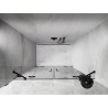 Mexen Lunar Duo drzwi prysznicowe uchylne 160 cm, transparent, czarne - 834D-160-000-70-00