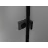 Mexen Lunar Duo drzwi prysznicowe uchylne 160 cm, transparent, czarne - 834D-160-000-70-00