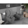 Mexen Teo wc-skål Rimless med mjukstängande slim-sits, duroplast, mörkgrå matt - 30854071