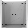 Mexen Lunar Doble puerta de ducha abatible 180 cm, transparente, negro - 834D-180-000-70-00