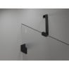 Mexen Lunar Duo drzwi prysznicowe uchylne 190 cm, transparent, czarne - 834D-190-000-70-00