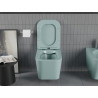 Mexen Teo wc-pot Rimless met slanke, soft-close duroplast zitting, lichtgroen mat - 30854048