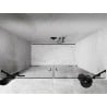 Mexen Lunar Duo drzwi prysznicowe uchylne 190 cm, transparent, czarne - 834D-190-000-70-00