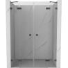 Mexen Lunar Duo drzwi prysznicowe uchylne 150 cm, transparent, gun metal - 834D-150-000-95-00