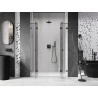 Mexen Lunar Duo drzwi prysznicowe uchylne 160 cm, transparent, gun metal - 834D-160-000-95-00