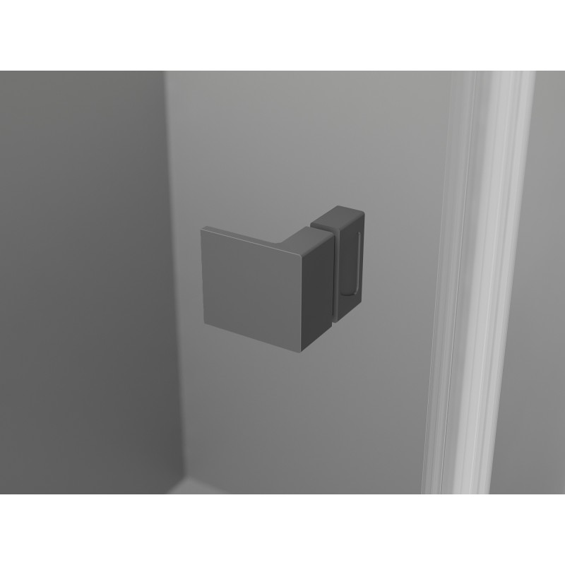 Mexen Lunar Duo porta doccia a battente 170 cm, trasparente, gun metal - 834D-170-000-95-00