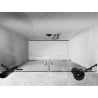 Mexen Lunar Duo drzwi prysznicowe uchylne 180 cm, transparent, gun metal - 834D-180-000-95-00