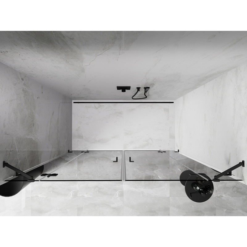 Mexen Lunar Duo hinged duššiuks 190 cm, läbipaistev, relvmetall - 834D-180-000-95-00 - 834D-190-000-95-00