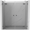 Mexen Lunar Duo shower door - hinged 190 cm, transparent, gun metal - 834D-180-000-95-00 - 834D-190-000-95-00