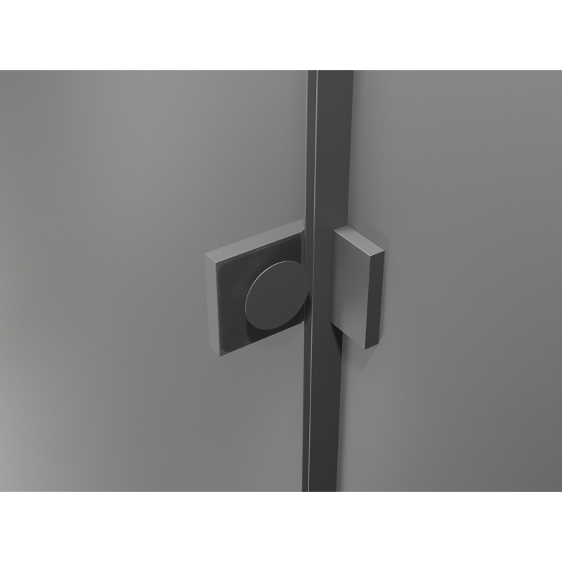 Mexen Lunar Duo hinged shower doors 200 cm, transparent, gun metal - 834D-200-000-95-00