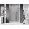 Mexen Lunar Duo portes de douche battantes 140 cm, transparentes, nickel brossé - 834D-140-000-97-00
