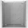 Mexen Lunar Duo Hinged Shower Door 170 cm, Transparent, Brushed Nickel - 834D-170-000-97-00