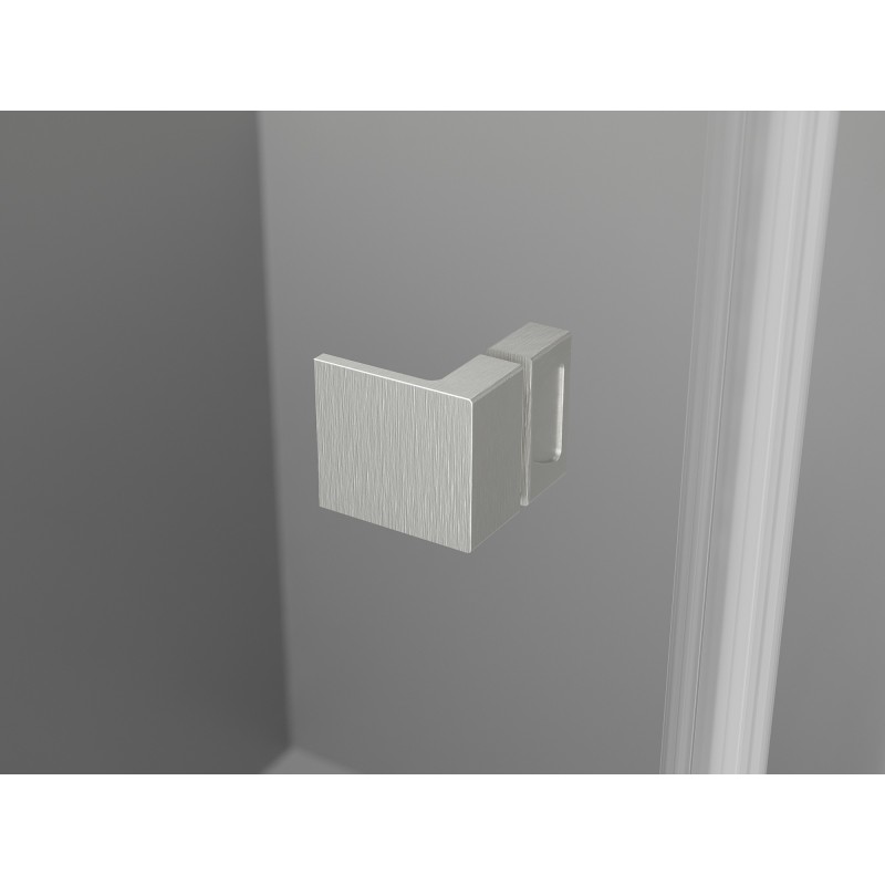 Mexen Lunar Duo portes de douche pivotantes 190 cm, transparentes, nickel brossé - 834D-190-000-97-00