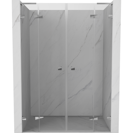 Mexen Lunar L Duo preklopna vrata za tuš 140 cm, prozirna, krom - 834DL-140-000-01-00