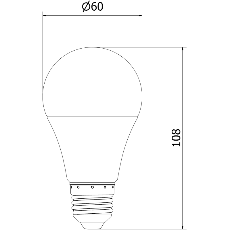 Mexen Nova Lampadina LED E27, A60, 9W, Calda - 3000K, 945 lm - L100-E27-0930-01