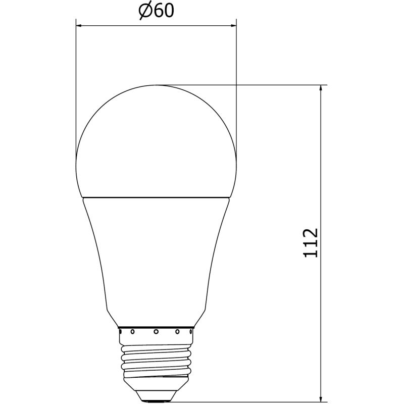 Mexen Nova LED Lamp E27, A60, 12W, Warm - 3000K, 1260 lm - L100-E27-1230-01