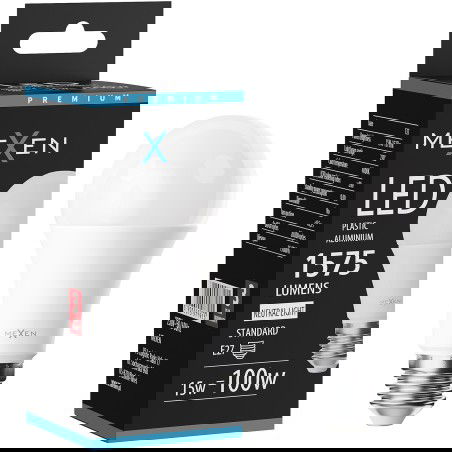 Mexen Nova Λάμπα LED E27, A60, 15W, Ουδέτερη - 4000K, 1575 lm - L100-E27-1540-01