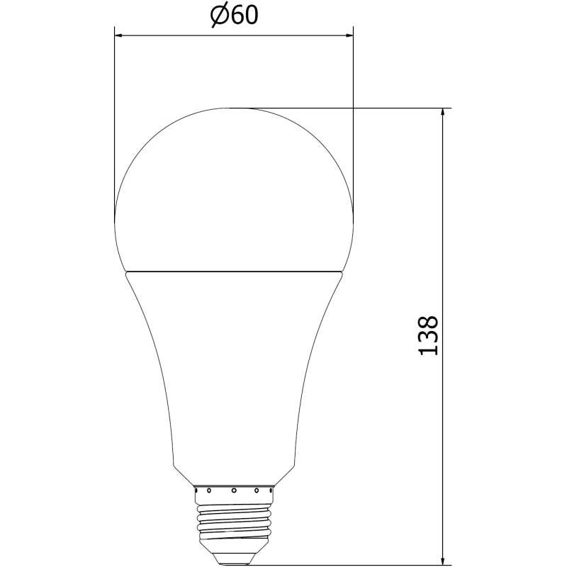 Mexen Nova LED-lamp E27, A70, 18W, Koud - 6500K, 1890 lm - L100-E27-1865-01