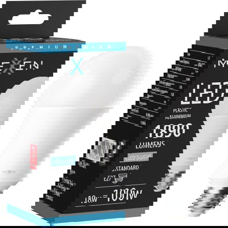 Mexen Nova LED-lamppu E27, A70, 18W, Kylmä - 6500K, 1890 lm - L100-E27-1865-01
