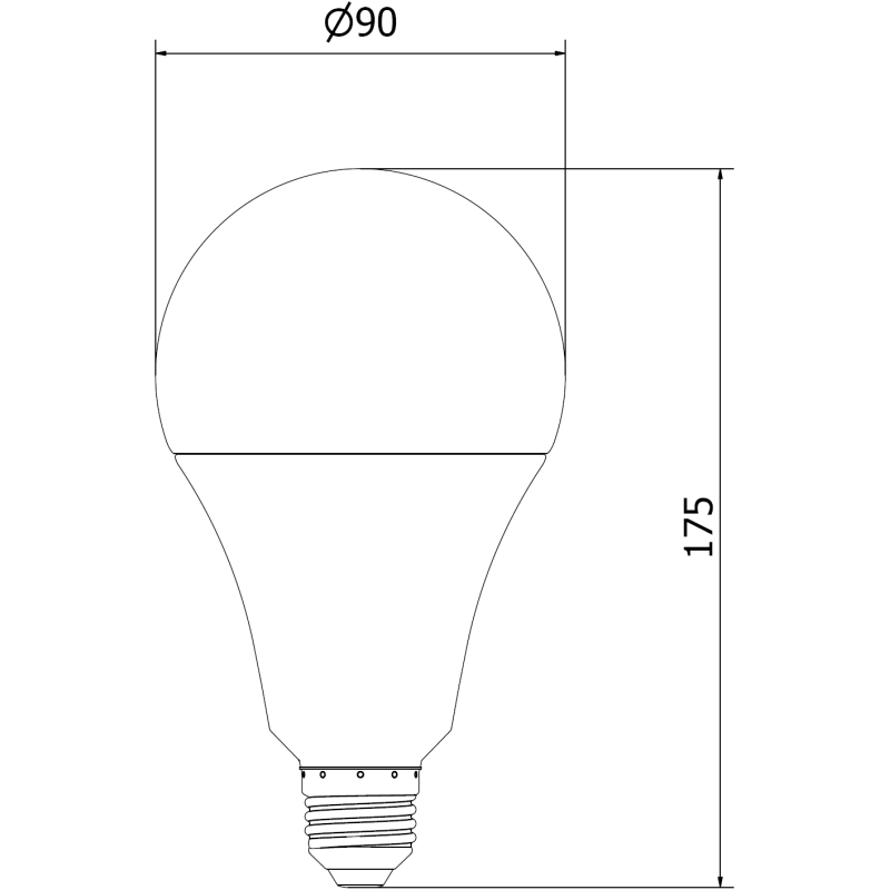 Mexen Nova LED-lamp E27, A95, 25W, Warm - 3000K, 2625 lm - L100-E27-2530-01